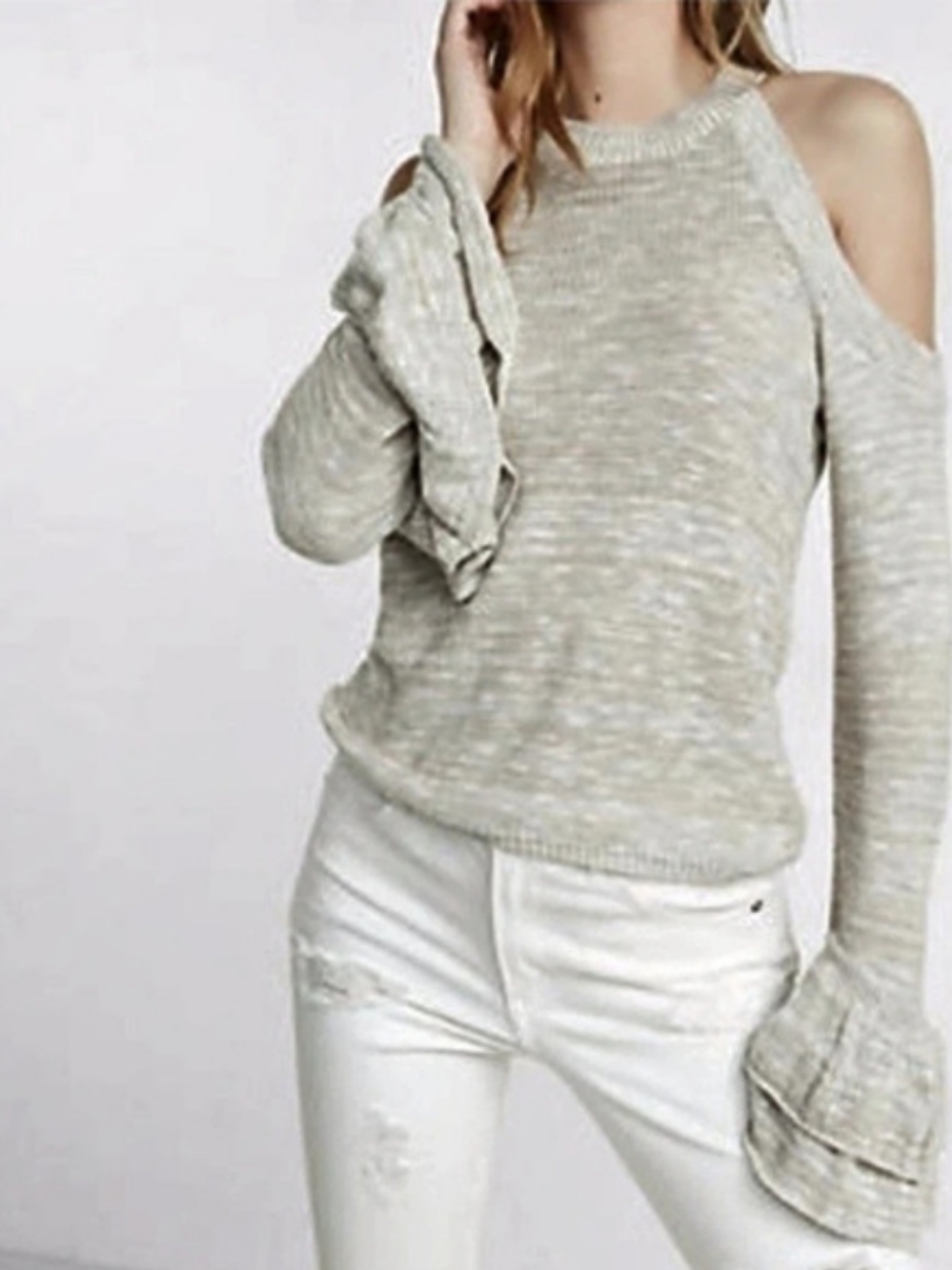 Express Cold Shoulder Knit Sweater Size Small